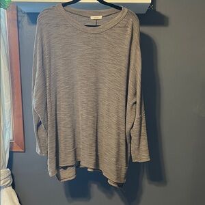 Gray/Tan Oversized Sweater